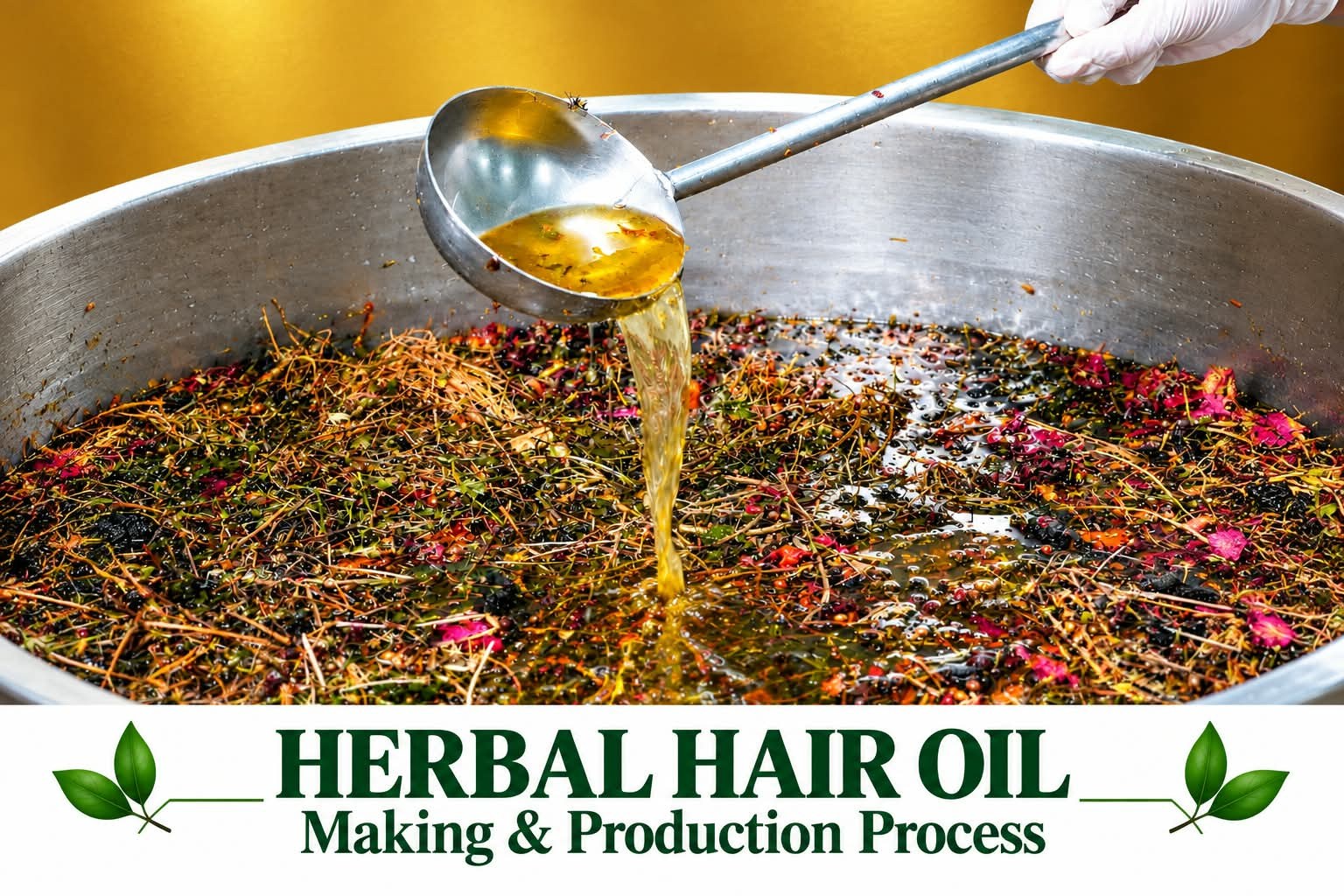 Herbal Hair Oil making and production process